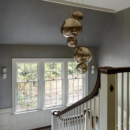 Adjustable Metal Pendant Lighting Fixtures Silver Gold Rose
