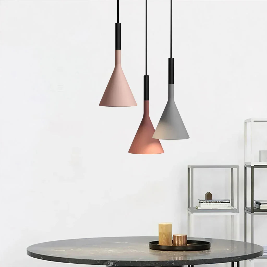 Modern Grey Concrete Pendant Light Fixture
