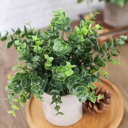 Realistic Leaf Artificial Plant Modern Planter 3pc Set
