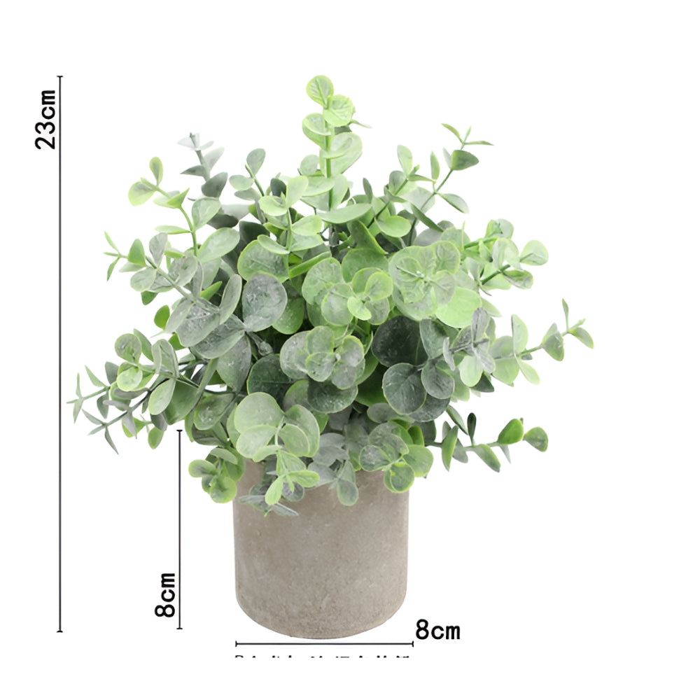 Realistic Leaf Artificial Plant Modern Planter 3pc Set