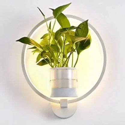Stylish Glass Table Lamp with Planter