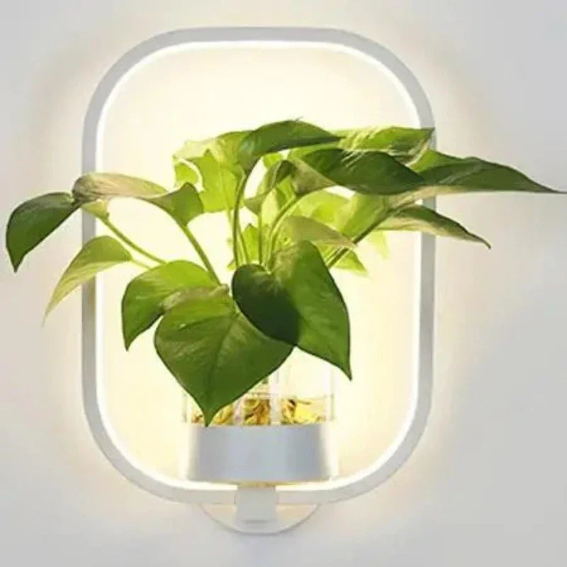 Stylish Glass Table Lamp with Planter