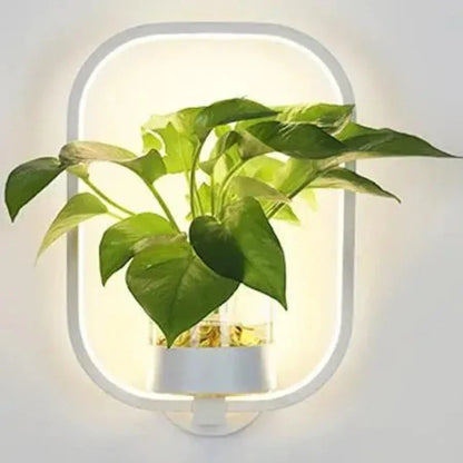 Stylish Glass Table Lamp with Planter
