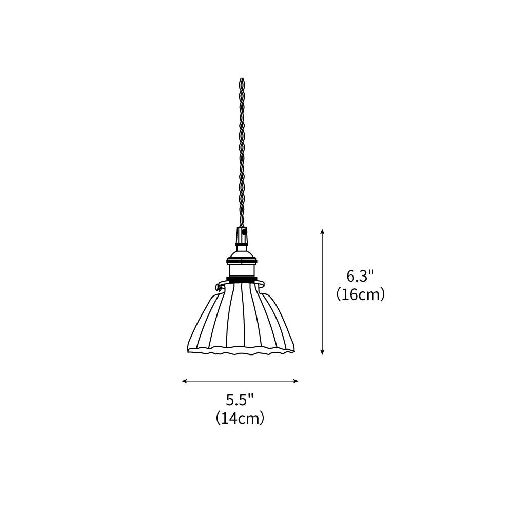 Sleek Brass Pendant Light Clear Glass Shade
