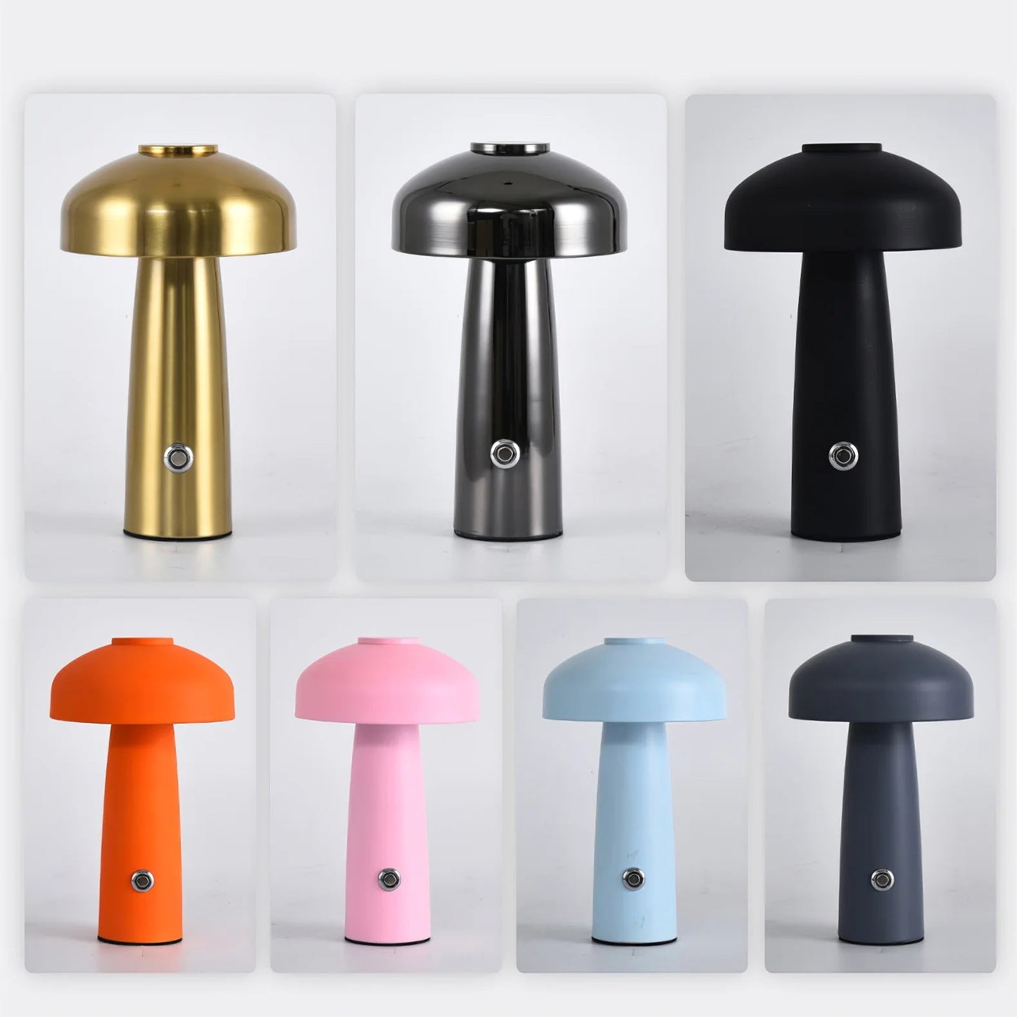 Portable Rechargeable Mushroom Desk Lamp