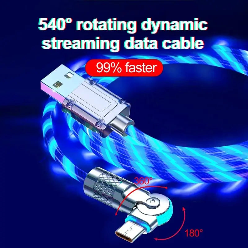Bright 540° Adjustable Fast Charging Data Cable