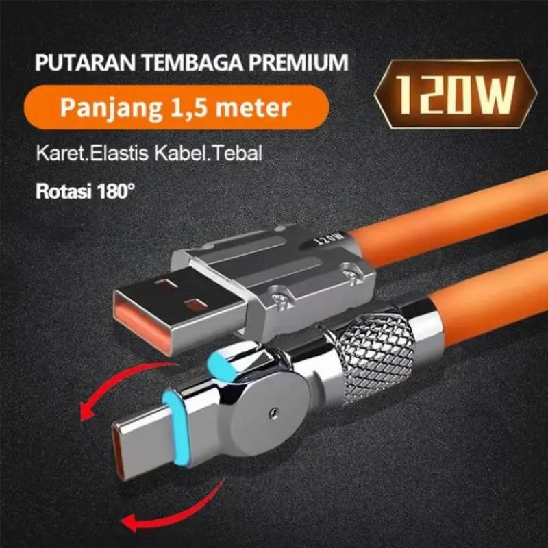 Bright 540° Adjustable Fast Charging Data Cable