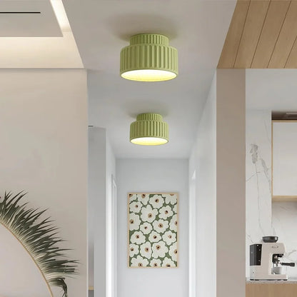 Classic Cream Ceiling Lamp Semi Flush Mount Light
