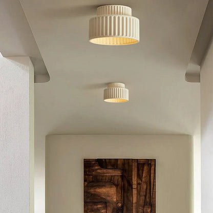Classic Cream Ceiling Lamp Semi Flush Mount Light