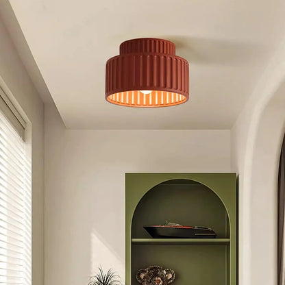 Classic Cream Ceiling Lamp Semi Flush Mount Light