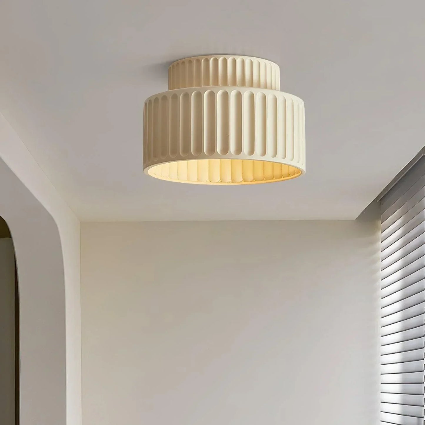Classic Cream Ceiling Lamp Semi Flush Mount Light - Cofik