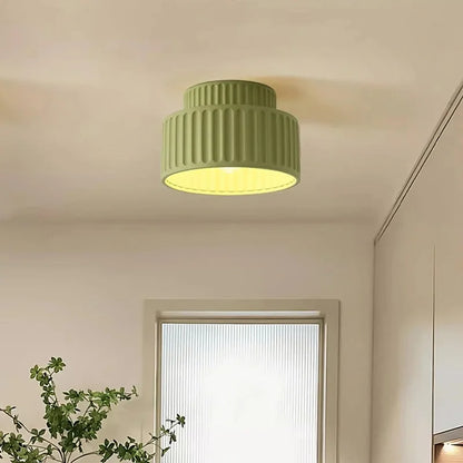 Classic Cream Ceiling Lamp Semi Flush Mount Light
