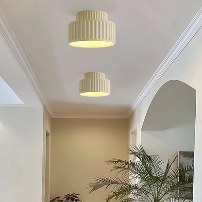 Classic Cream Ceiling Lamp Semi Flush Mount Light