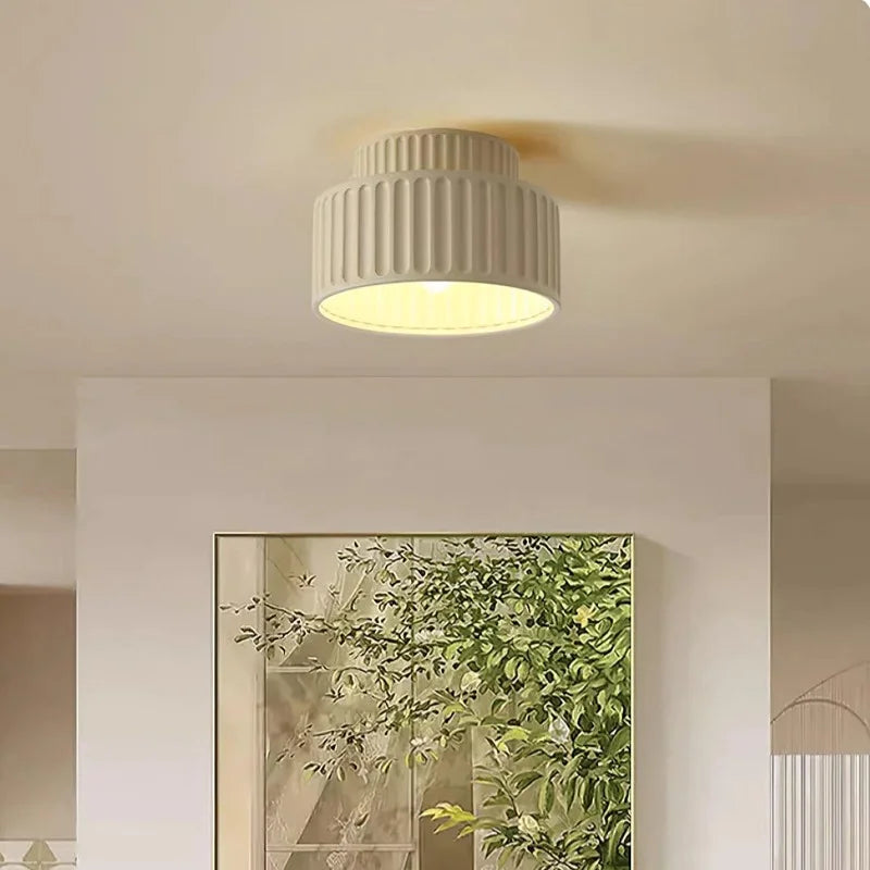 Classic Cream Ceiling Lamp Semi Flush Mount Light