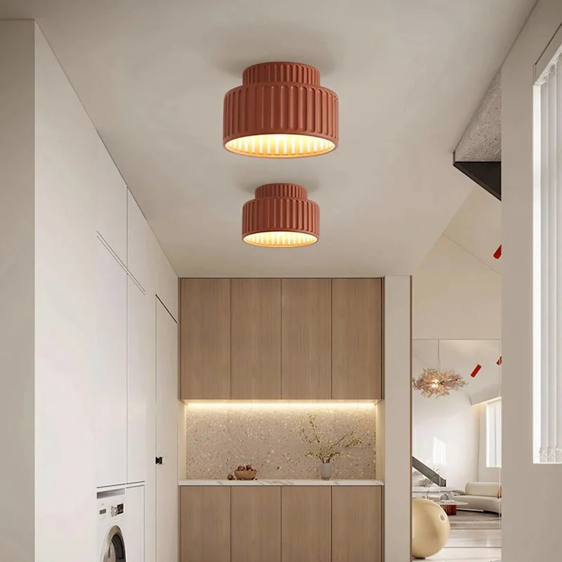 Classic Cream Ceiling Lamp Semi Flush Mount Light