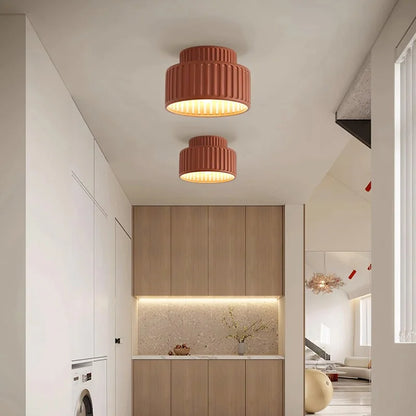 Classic Cream Ceiling Lamp Semi Flush Mount Light