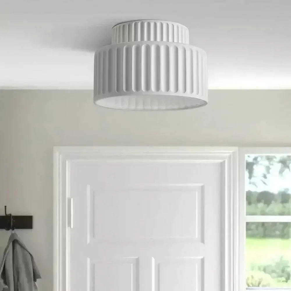 Classic Cream Ceiling Lamp Semi Flush Mount Light