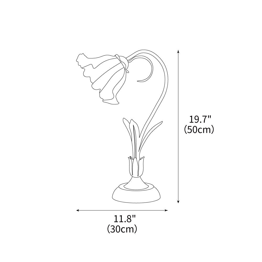 Elegant Floral Desk Light