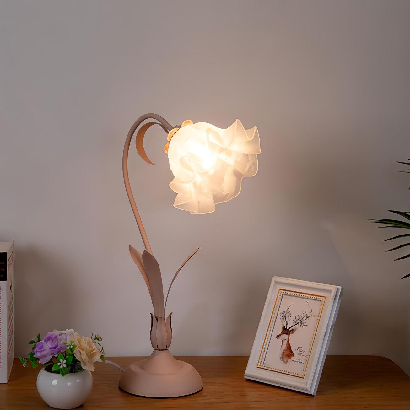 Elegant Floral Desk Light