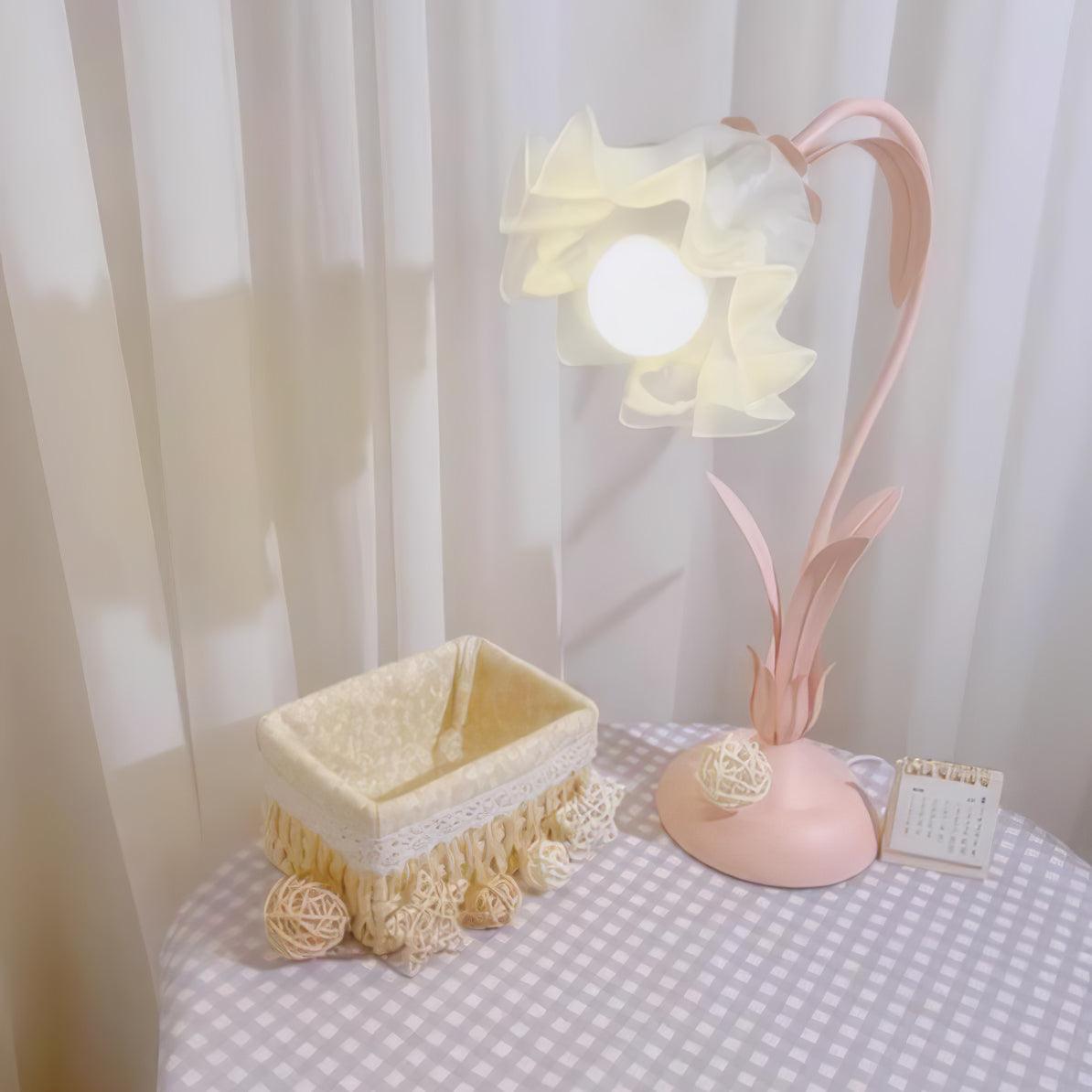 Elegant Floral Desk Light