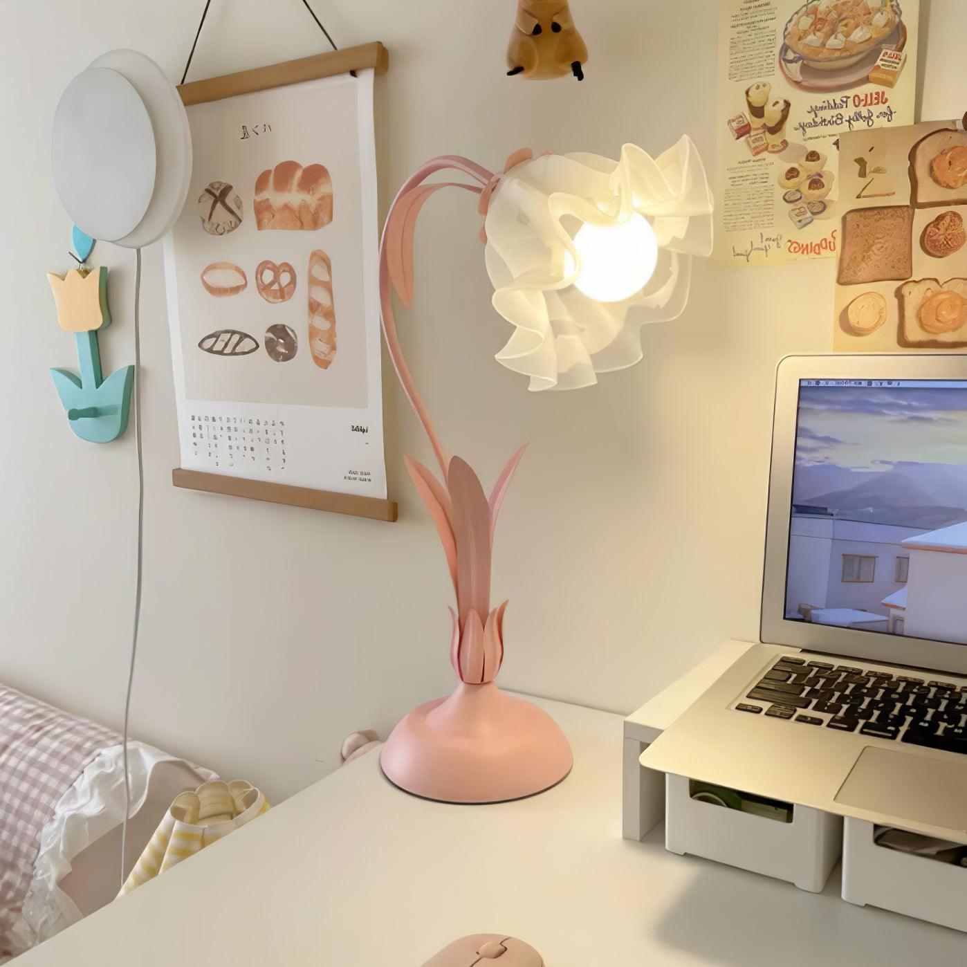 Elegant Floral Desk Light