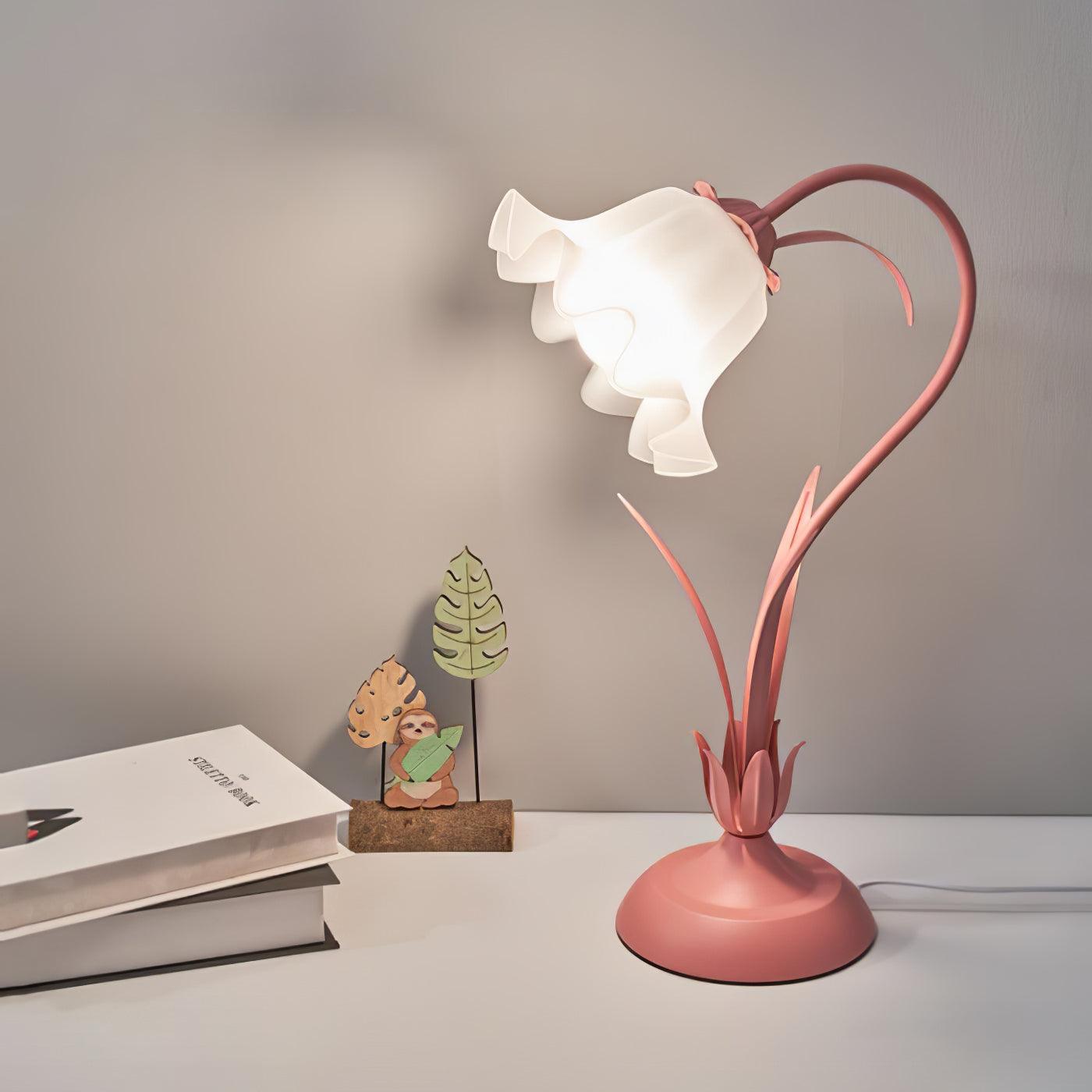 Elegant Floral Desk Light