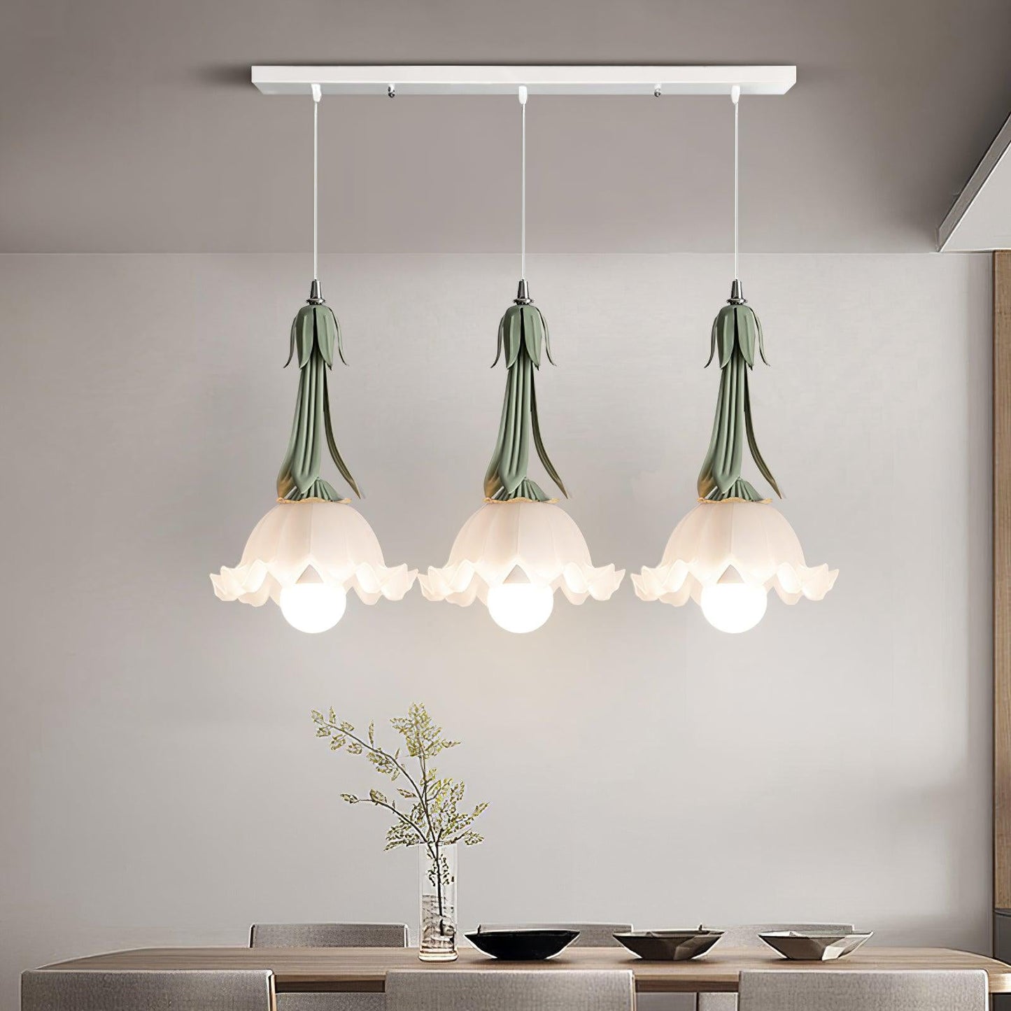 Elegant Floral Hanging Lamp