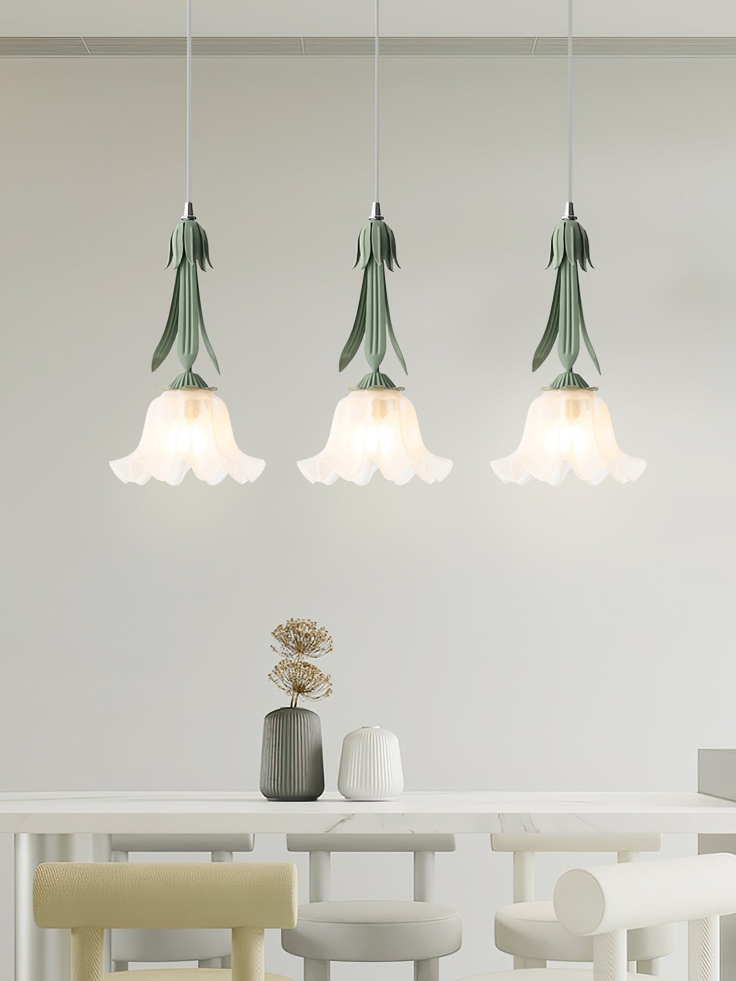 Elegant Floral Hanging Lamp