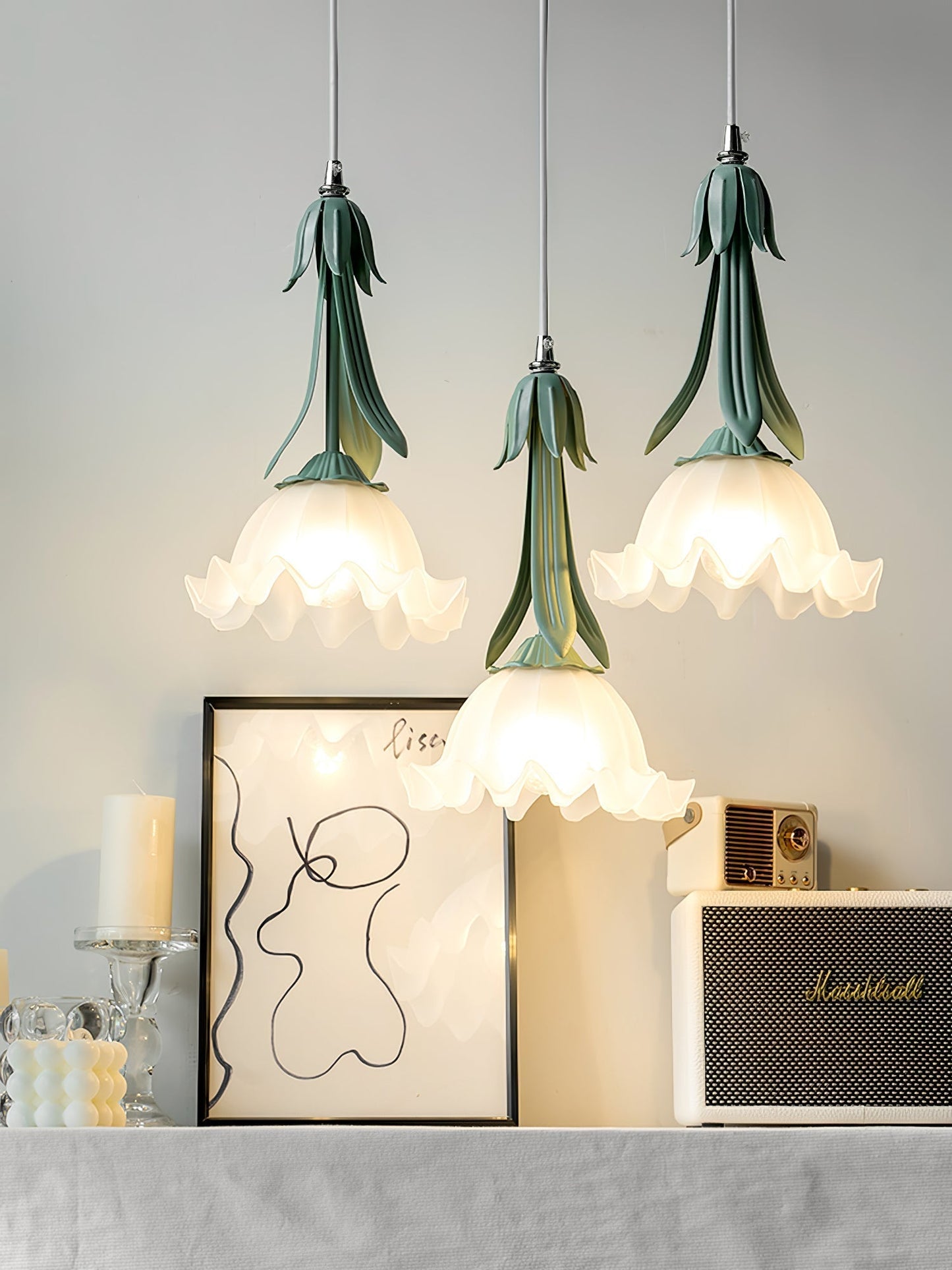 Elegant Floral Hanging Lamp