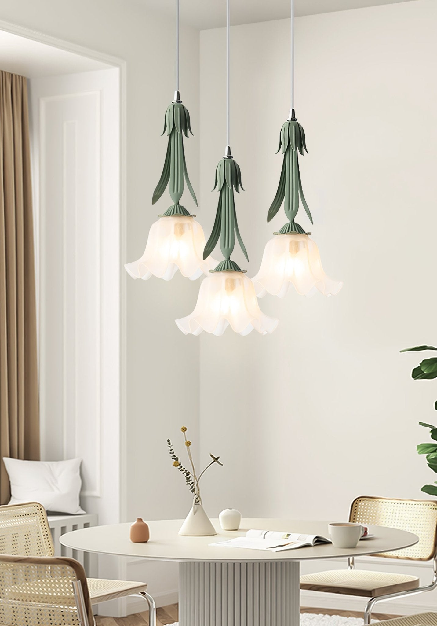 Elegant Floral Hanging Lamp