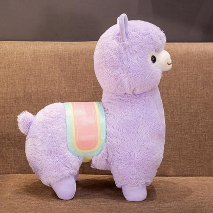 Cuddly Alpaca Stuffed Animal With Saddle