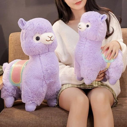 Cuddly Alpaca Stuffed Animal With Saddle