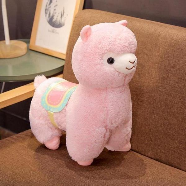 Cuddly Alpaca Stuffed Animal With Saddle
