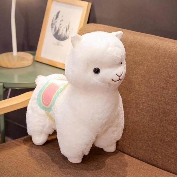 Cuddly Alpaca Stuffed Animal With Saddle