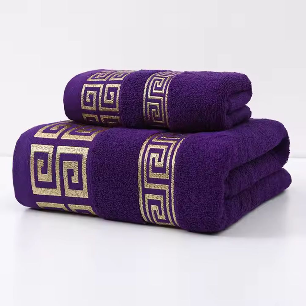 Soft Absorbent Home Cotton Towel Set 2pc