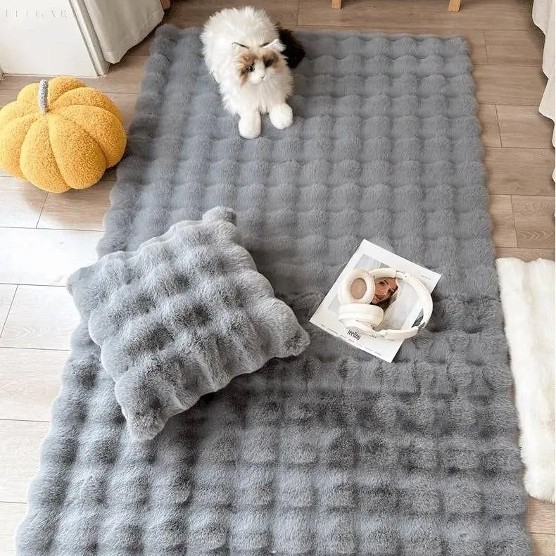 Soft Floral Shaggy Anti-Slip Area Rug