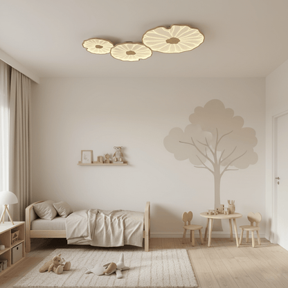 Natural Wood Round Ceiling Light Fixtures