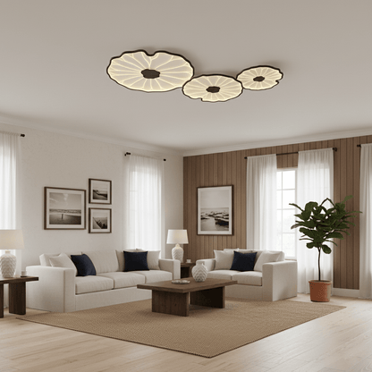 Natural Wood Round Ceiling Light Fixtures