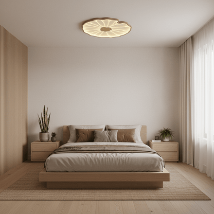 Natural Wood Round Ceiling Light Fixtures