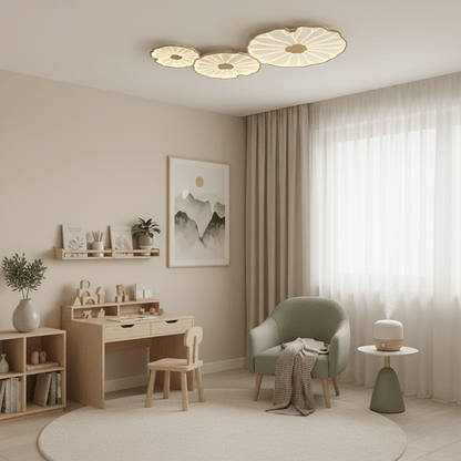 Natural Wood Round Ceiling Light Fixtures