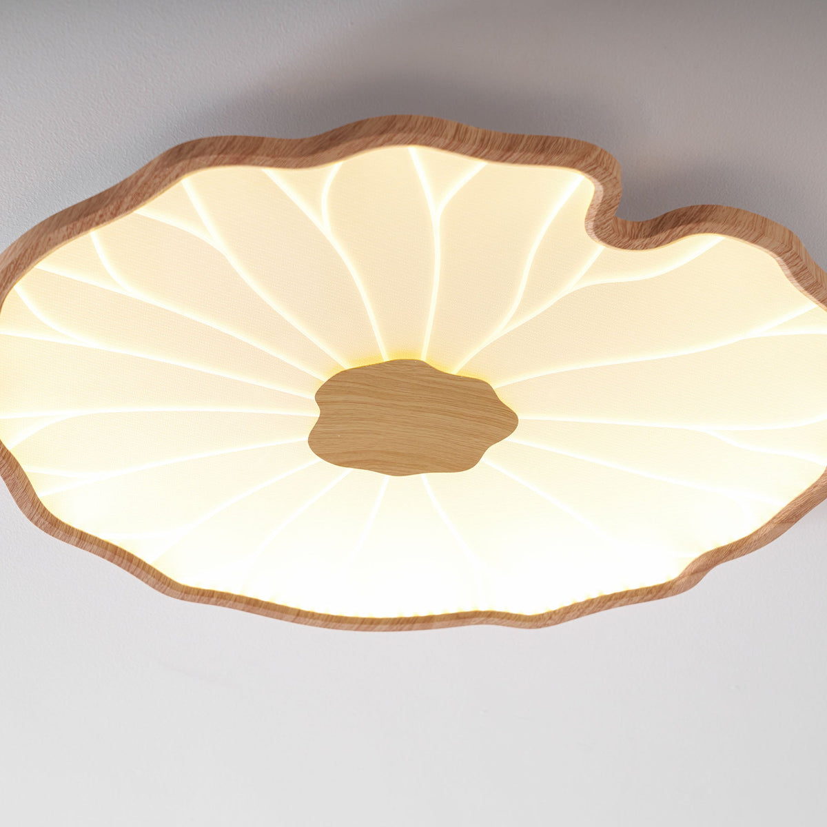 Natural Wood Round Ceiling Light Fixtures