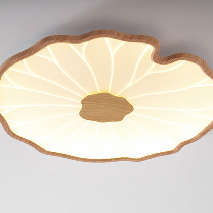 Natural Wood Round Ceiling Light Fixtures