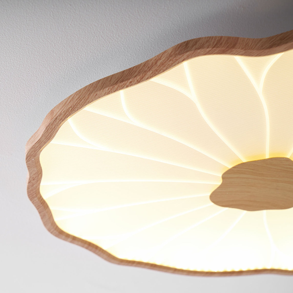 Natural Wood Round Ceiling Light Fixtures