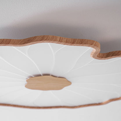 Natural Wood Round Ceiling Light Fixtures