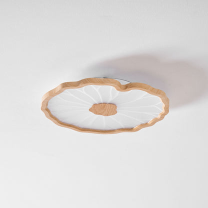 Natural Wood Round Ceiling Light Fixtures
