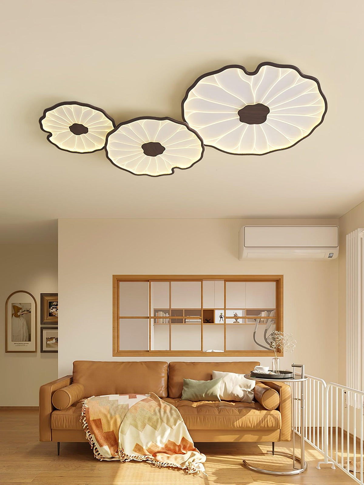 Natural Wood Round Ceiling Light Fixtures