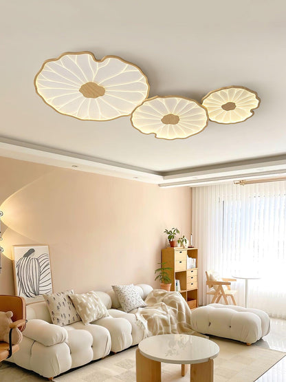 Natural Wood Round Ceiling Light Fixtures