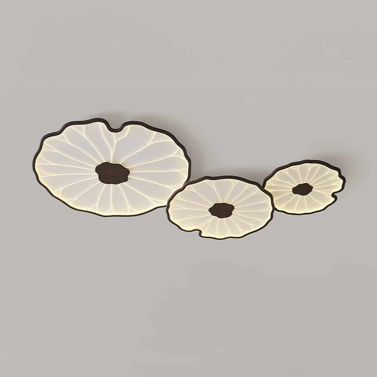Natural Wood Round Ceiling Light Fixtures