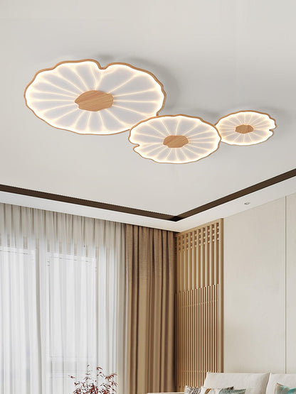 Natural Wood Round Ceiling Light Fixtures