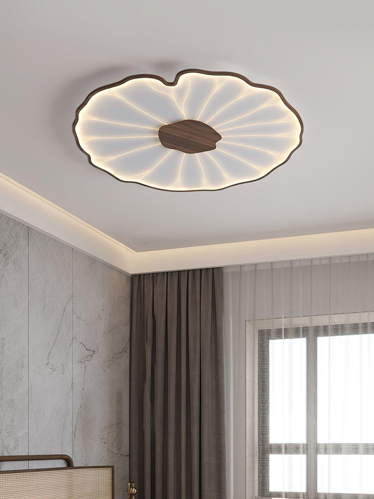 Natural Wood Round Ceiling Light Fixtures